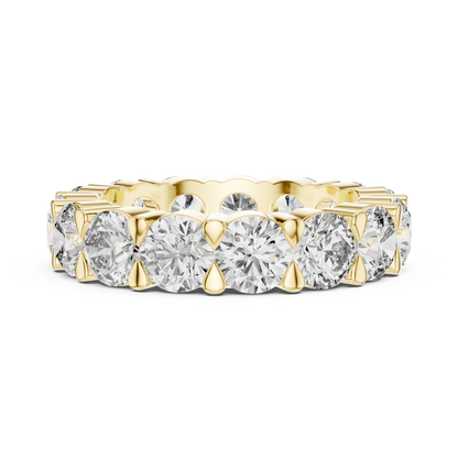 Round Brilliant Lab Grown Diamond Eternity Band Ring for Women