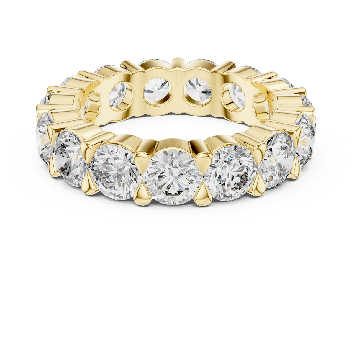 Round Brilliant Lab Grown Diamond Eternity Band Ring for Women