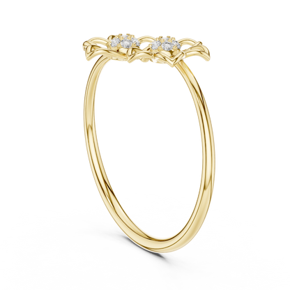 Dual Botanical Floral Cluster Lab Grown Diamond Ring