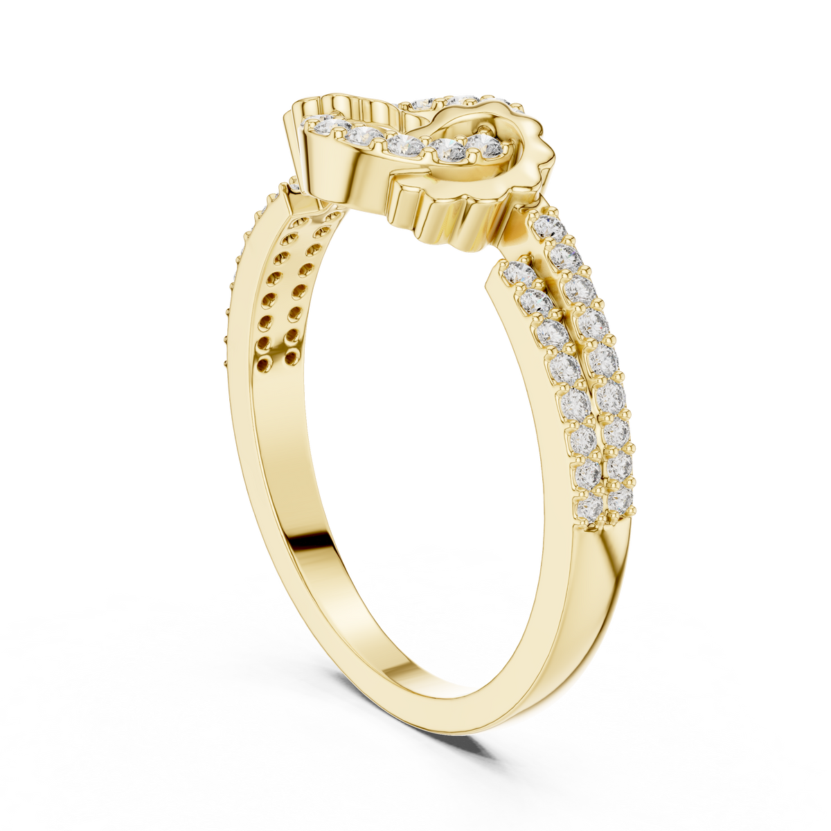 Interlocking Circular Pave Lab Grown Diamond Ring