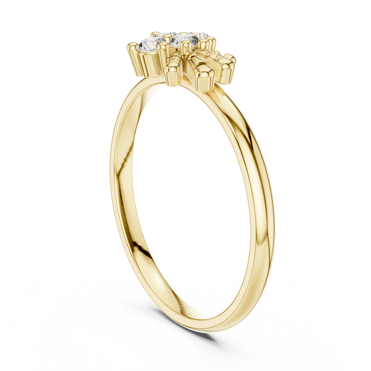 Four Stone Cluster Sparkle Lab Grown Diamond Ring