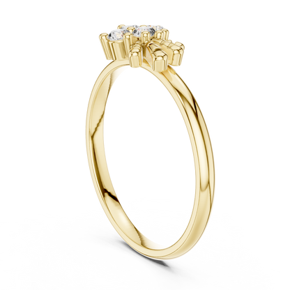 Four Stone Cluster Sparkle Lab Grown Diamond Ring