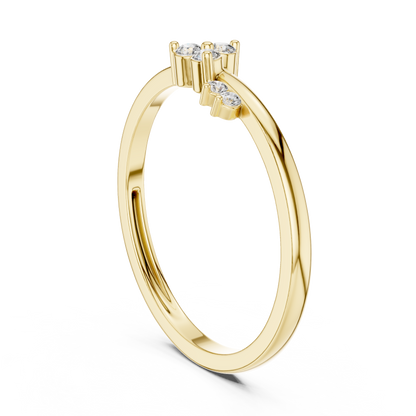 Asymmetrical Cluster Sparkle Lab Grown Diamond Ring