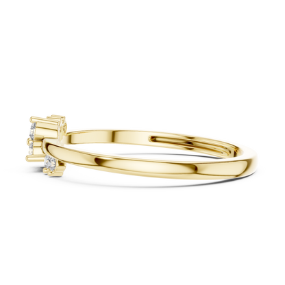 Asymmetrical Cluster Sparkle Lab Grown Diamond Ring