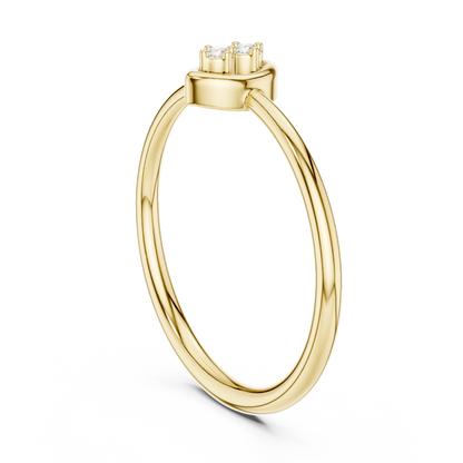 Marquise Bezel Twin Lab Grown Diamond Ring