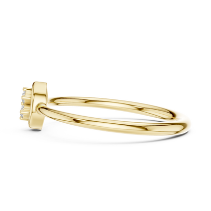 Marquise Bezel Twin Lab Grown Diamond Ring