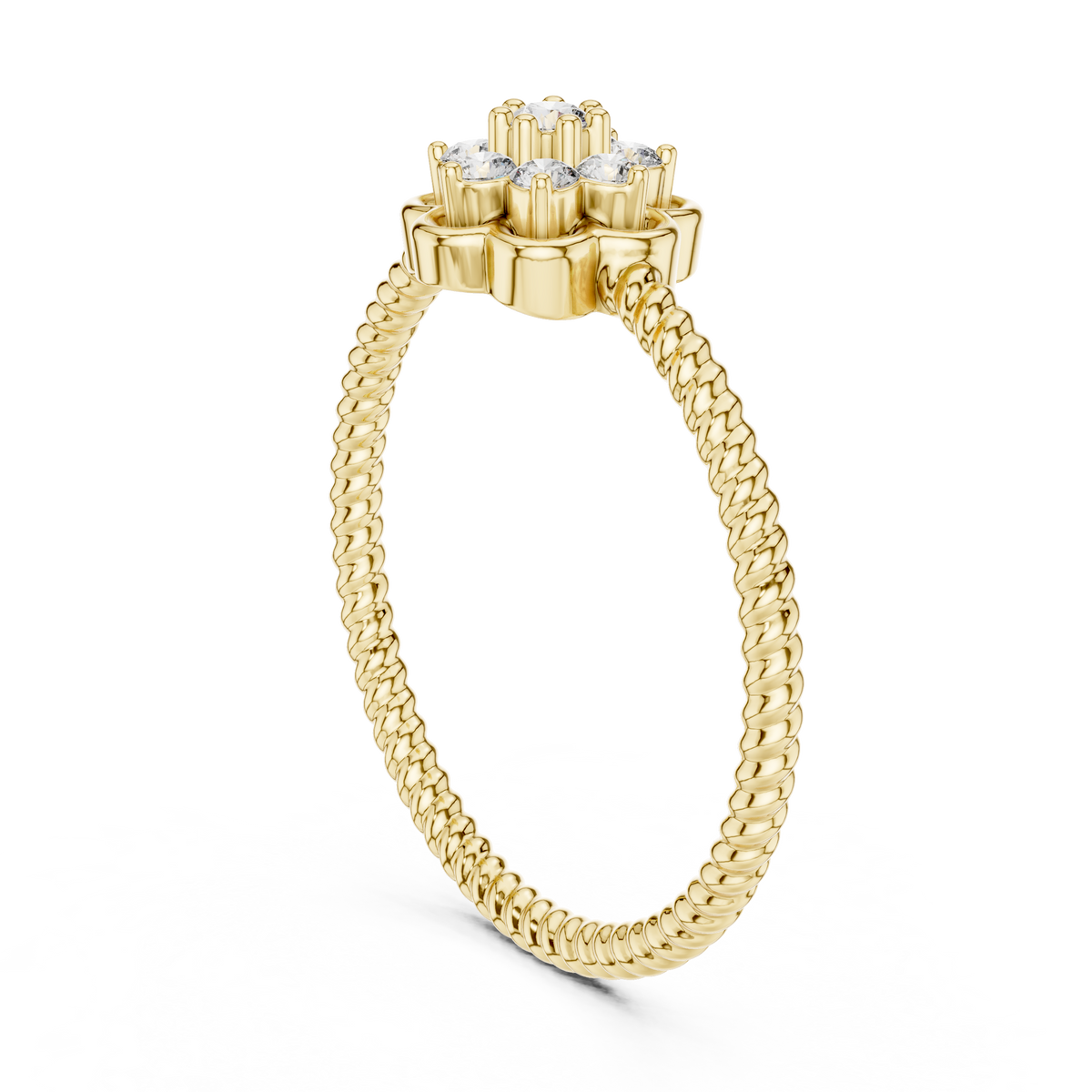 Botanical Floral Cluster Lab Grown Diamond Ring