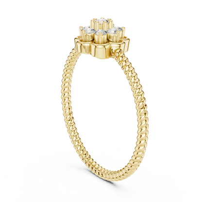 Botanical Floral Cluster Lab Grown Diamond Ring