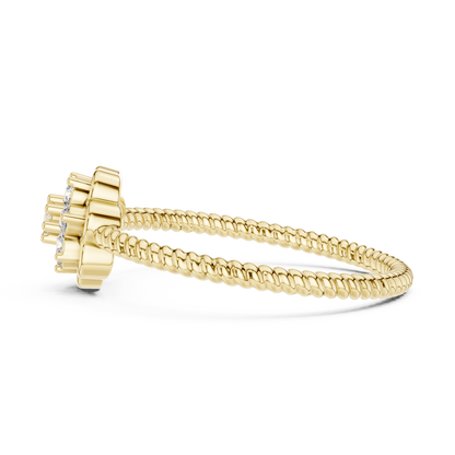 Botanical Floral Cluster Lab Grown Diamond Ring