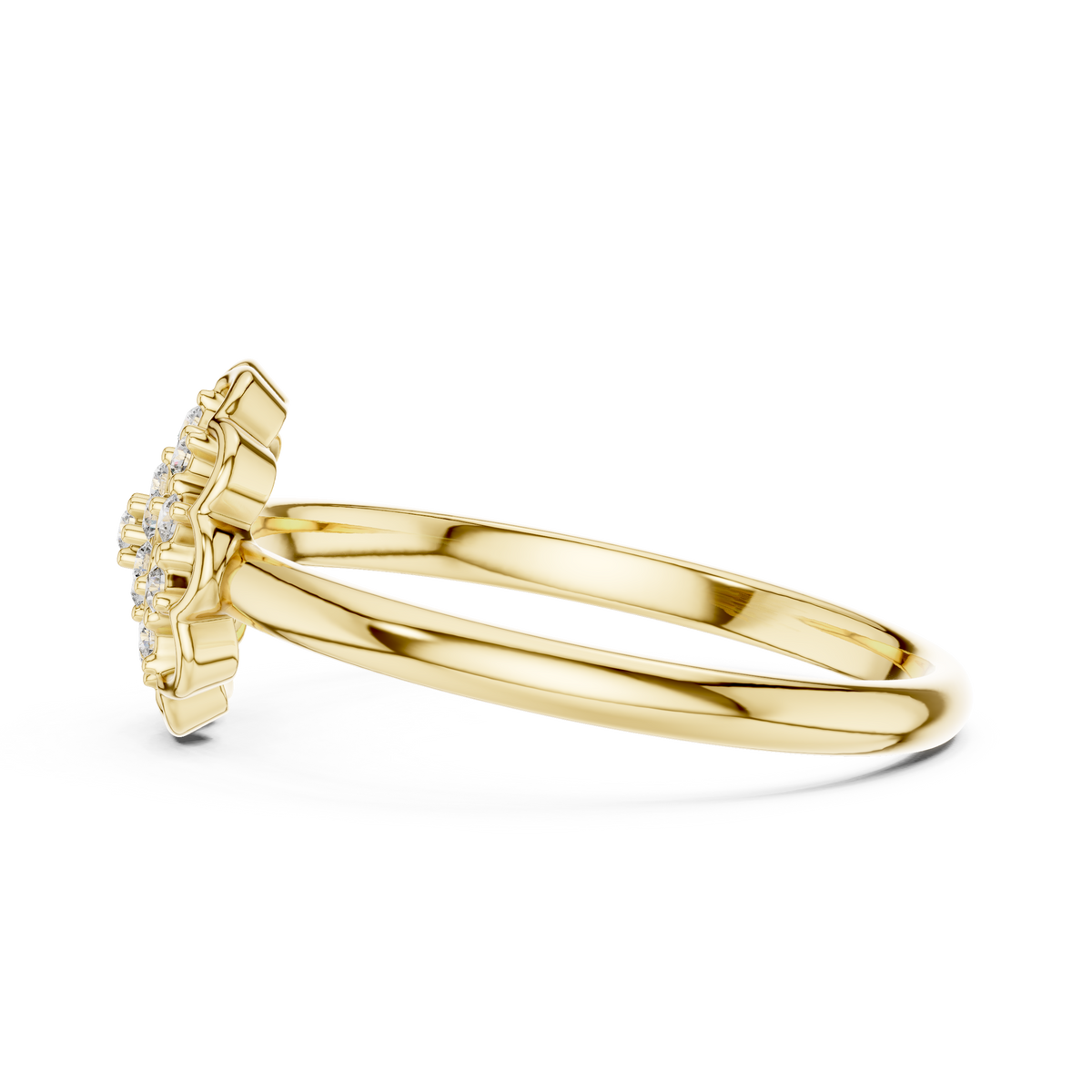 Blooming Flower Multi-Stone Lab Grown Diamond Statement Ring