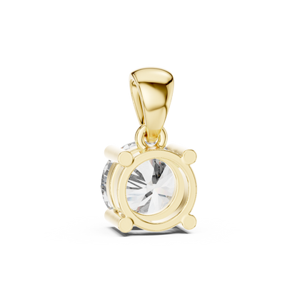 Classic Four-Prong 1ct Round Cut Lab Grown Diamond Solitaire Pendant