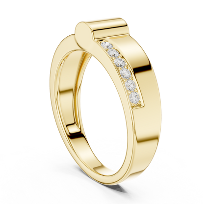 Modern Asymmetric Lab Grown Diamond Bypass Ring