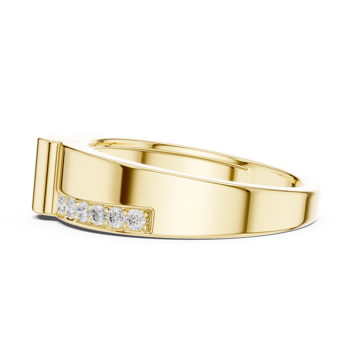Modern Asymmetric Lab Grown Diamond Bypass Ring