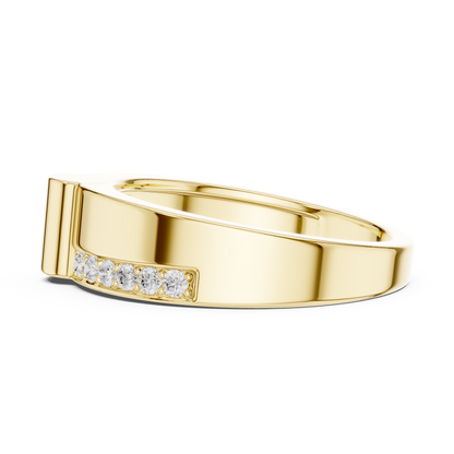 Modern Asymmetric Lab Grown Diamond Bypass Ring
