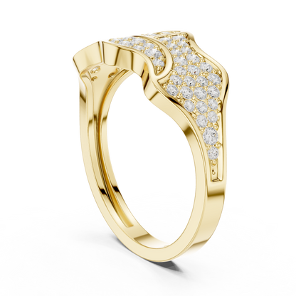 Contour Pave Lab Grown Diamond Statement Ring