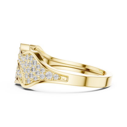 Contour Pave Lab Grown Diamond Statement Ring