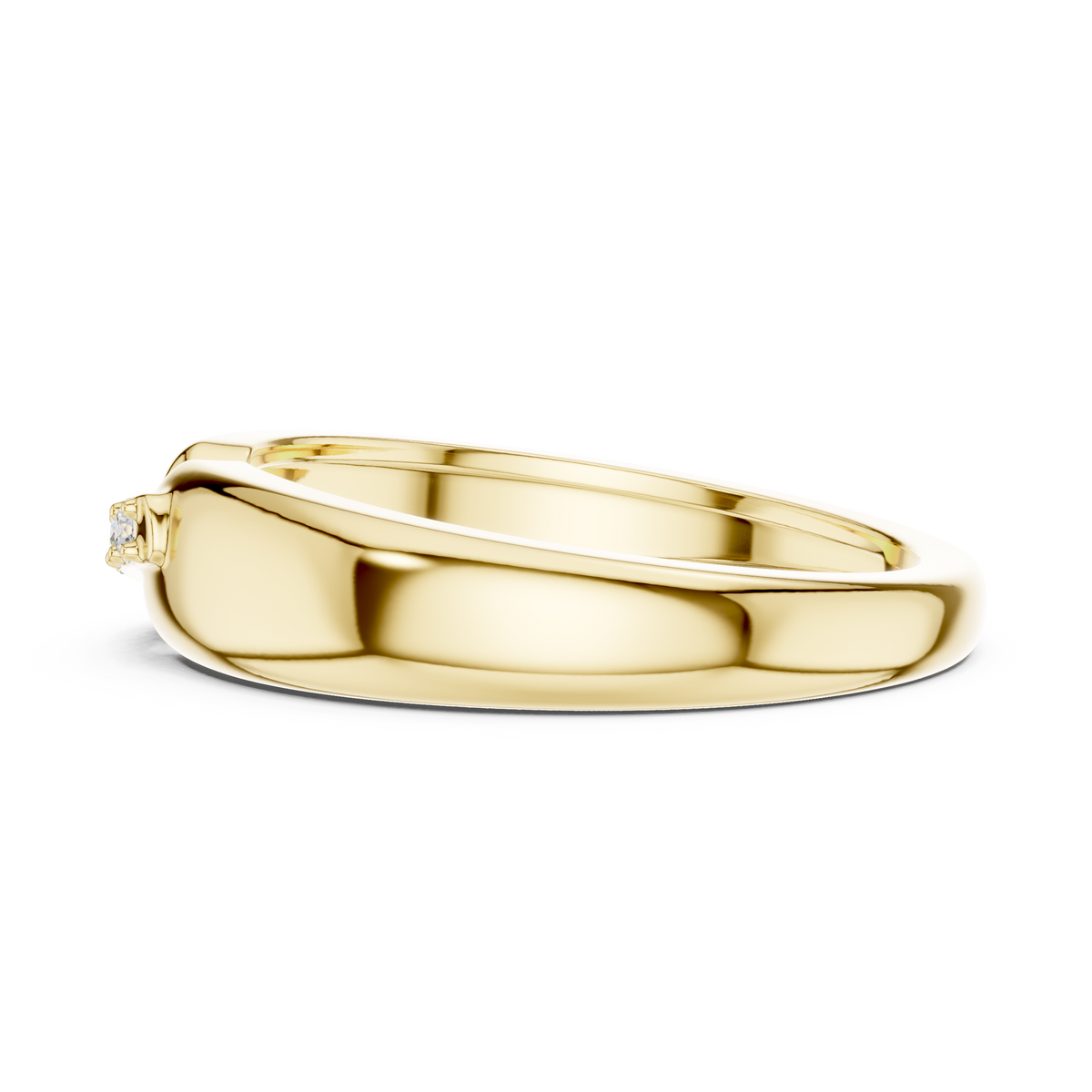 Cross Bar Round Shape Lab Grown Diamond Ring