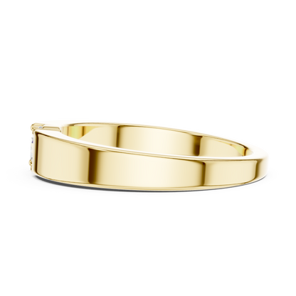 Solitaire Four Prong Round Shape Lab Grown Diamond Ring Flat Profile Band