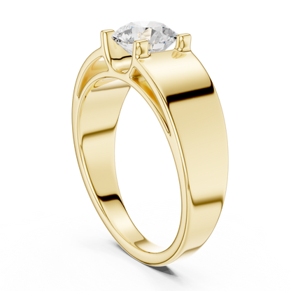 Four Prong 1.00 Ct Round Shape Lab Grown Diamond Solitaire Ring